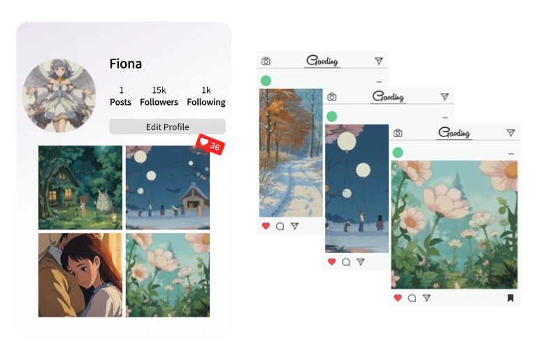 Create Studio Ghibli Illustrations for Social Media Engagement