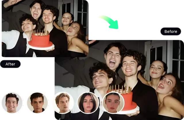 Add Missing Family Members to Precious Old Photos Using Our Multiple Face Swap Tool